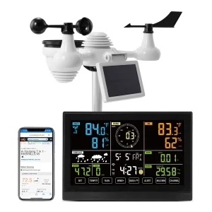 SucceBuy 7-in-1 Wi-Fi Weather Station 7.5 in Color Display + Solar